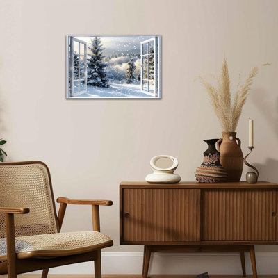 Art mural d'hiver au pays des merveilles