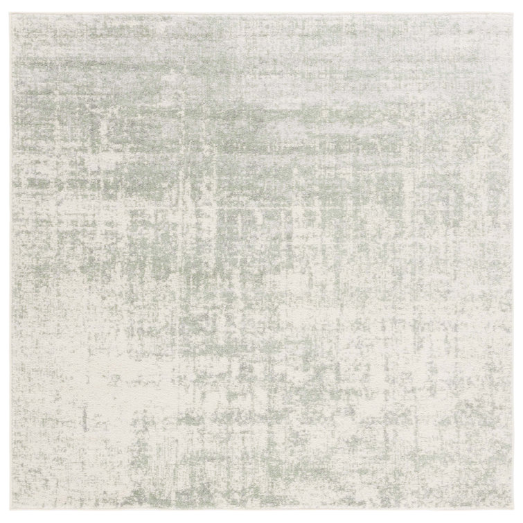 Adirondack Abstract Area Rug In Sage / Ivory