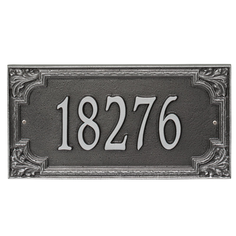 Signature Series 1-Line Wall Address Plaque, Yes, Smoke Gray, Gray