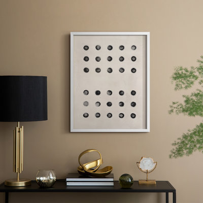 Textured Stipple II Framed Print - Solid Wood