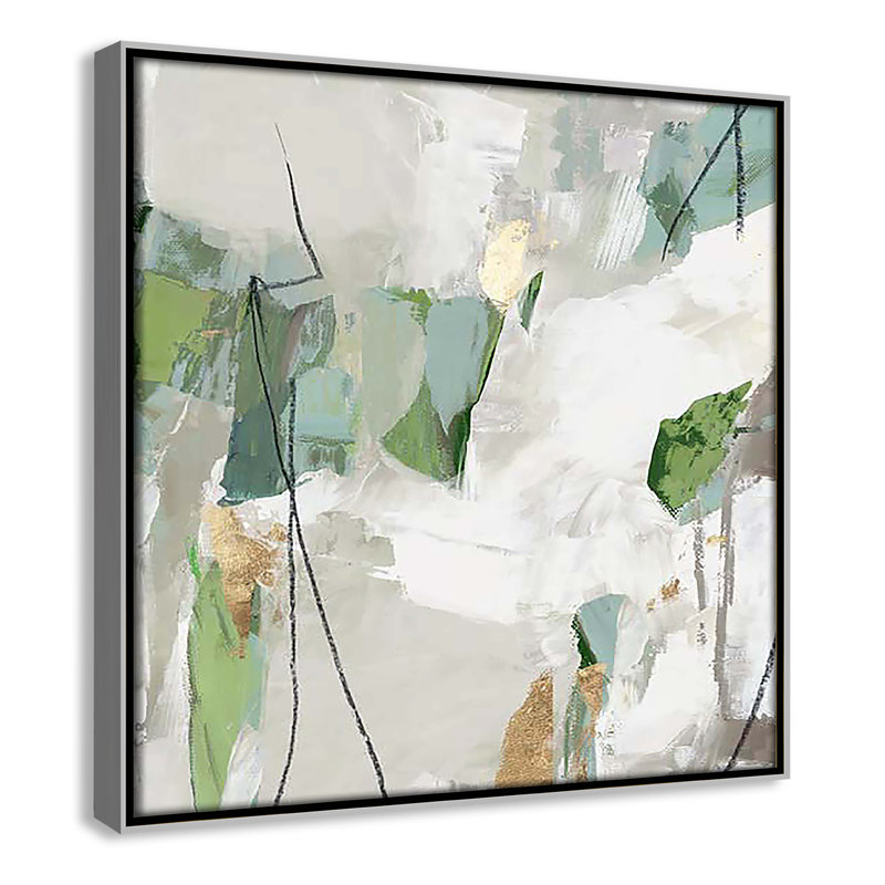 «Enchanted Emerald I» par Tom Reeves, H 13,5 po x l 13,5 po x P 2 po, Encadrement argenté
