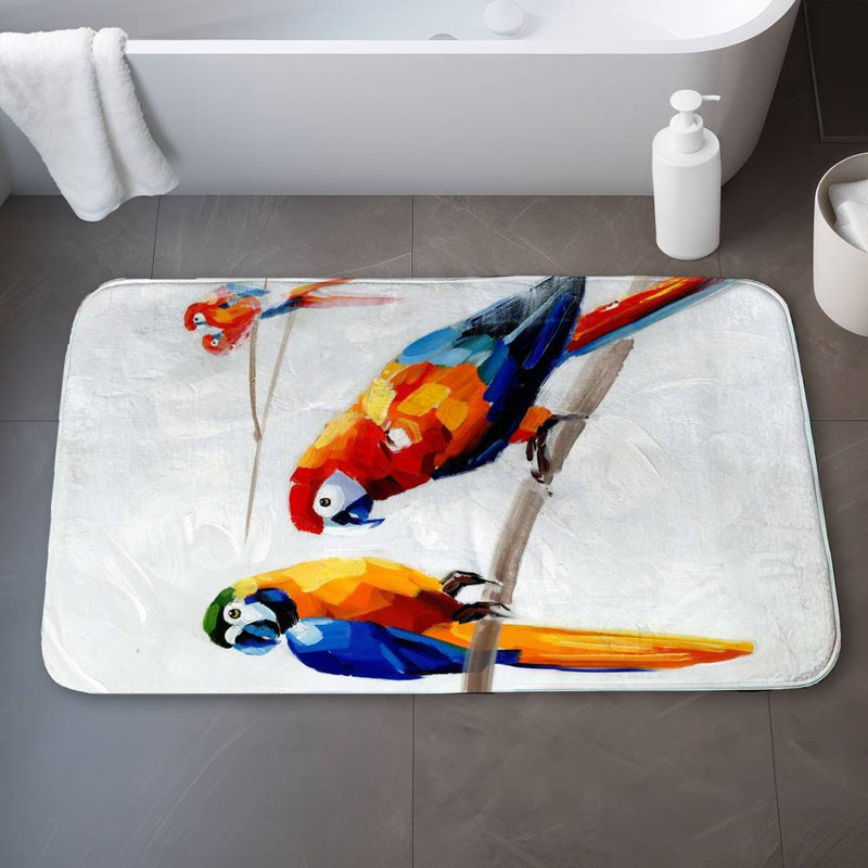 Dhudam Microfiber Non-Slip Bath Mat, 34"W x 21"L