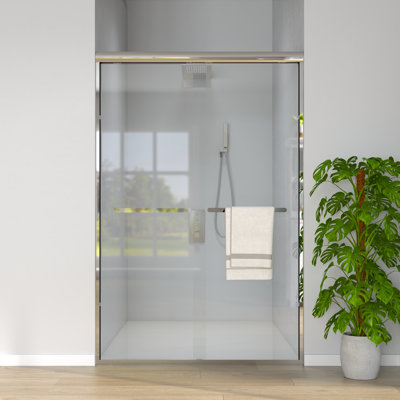 Porte de douche coulissante double demi-cadre l 56 "x H 72" x H 56 "