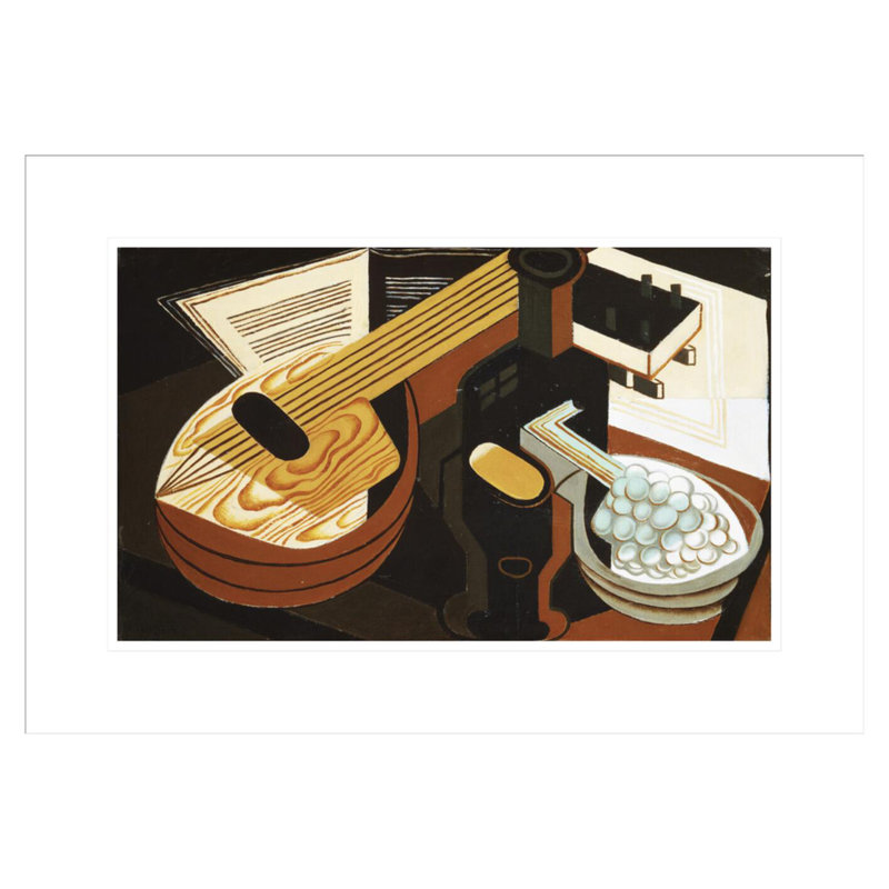 La mandoline par Juan Gris, 15.38" H x 21.75" W