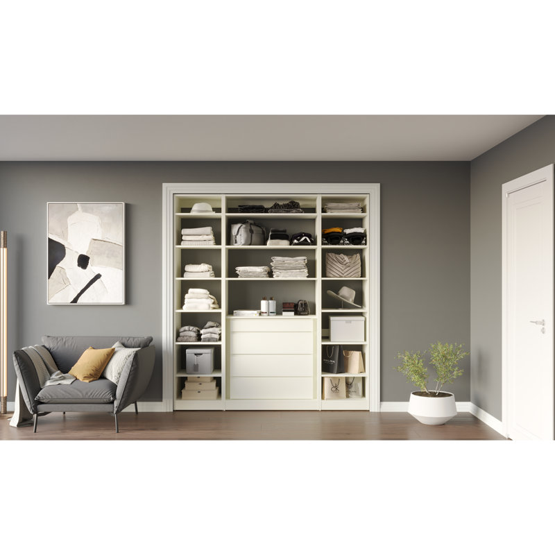  Ensembles de rangement pour système de placard, Blanc