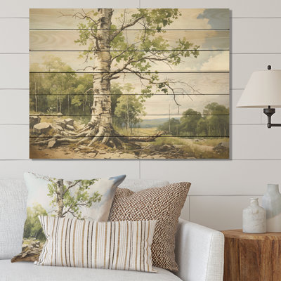 Birch Tree Forest Essence II - Arbre sur bois