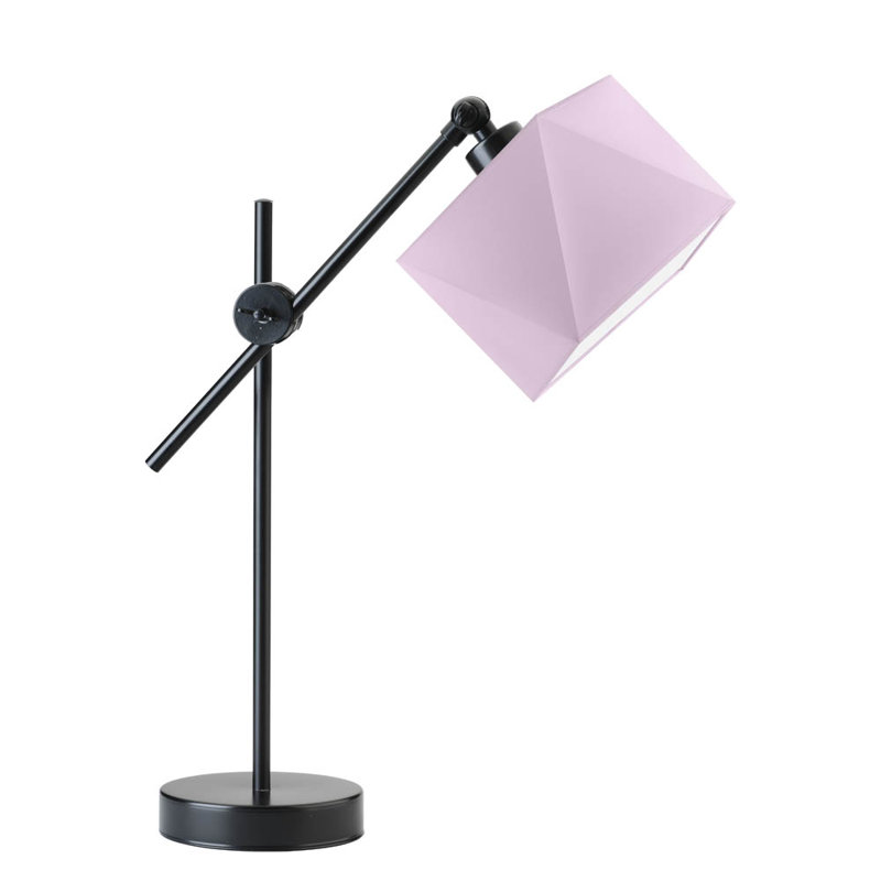 Cabezas 50 cm Black Desk Lamp, Light Violet