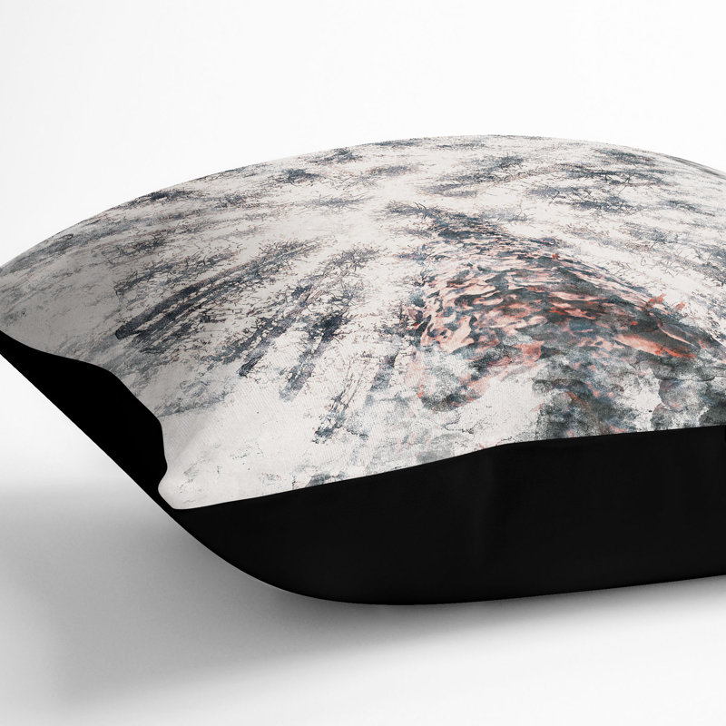 Square Throw Cushion, 55cm H x 55cm W x 20cm D, Black