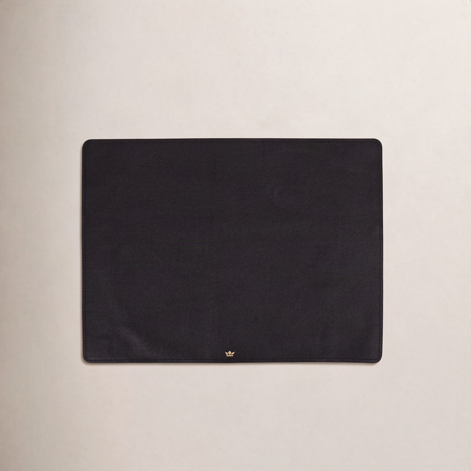 Sindri Leather Placemat, Black