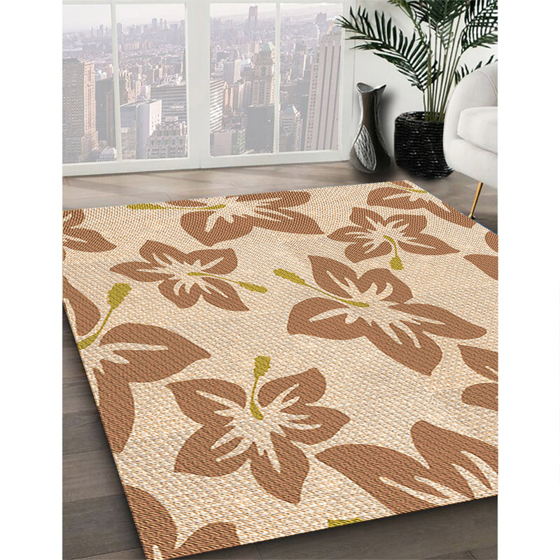 Floral Indoor Rug, Round 6'
