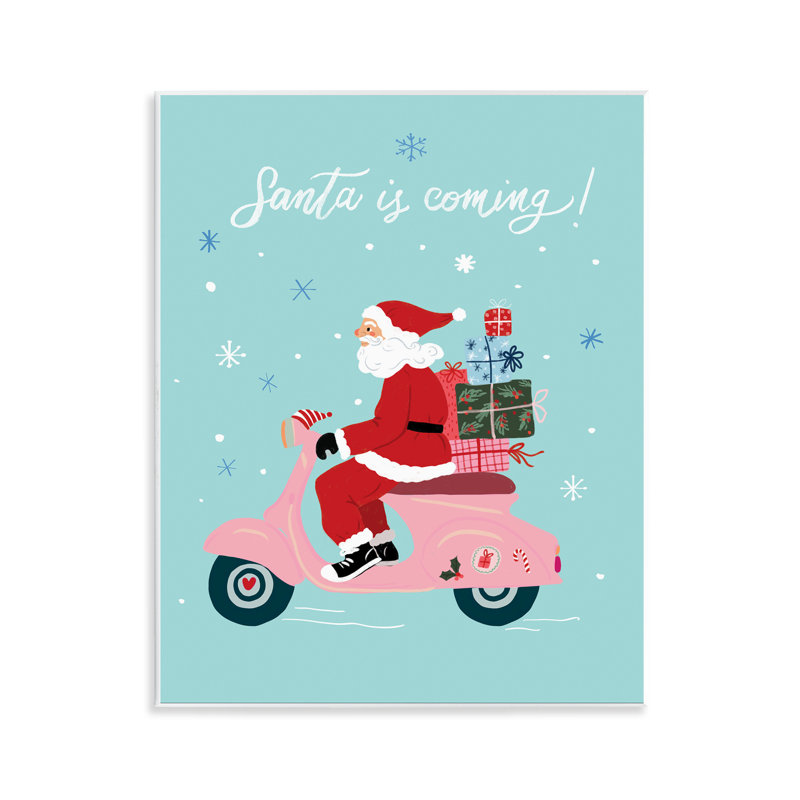 Père Noël sur scooter, art par Be Ni La