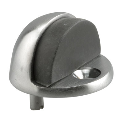 Butoir de porte de type dôme, 1 po de hauteur, laiton chromé satiné (paquet simple)