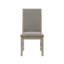 Ensemble de 2 chaises d'appoint rembourrées avec dossier et garniture cloutée avec finition brun gris