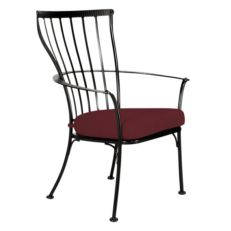 Monterra Outdoor Dining Armchair, Carbon Black, Harris Stone