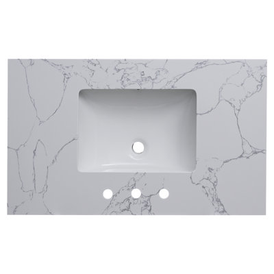 37'' Single Bathroom Vanity Top with Sink