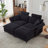 Corduroy Deep Seat Sectional Sofa, Comfortable Cloud Sofa with Ottomans-830614298