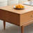 Simple Cherry Wood Solid Rectangular Coffee Table
