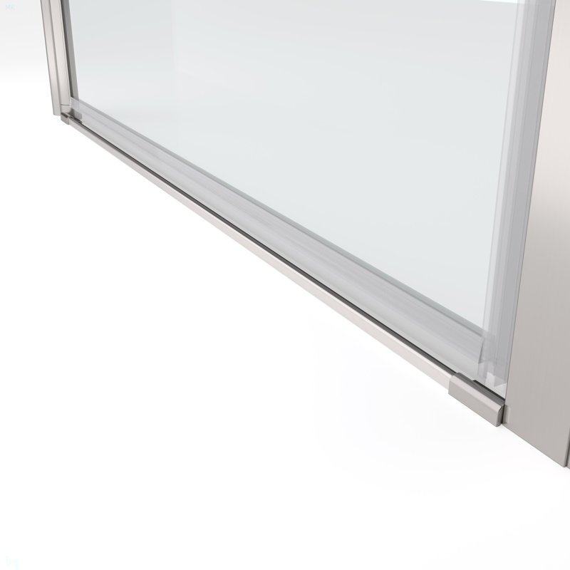1 3/8" Adjustment,Universal Pivot Shower Door, With 1/4" Tempered Glass Finish 3072, Chrome