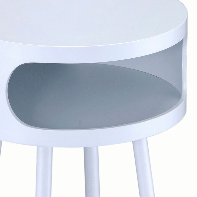 ACME Sonria Accent Table, White & Natural, White