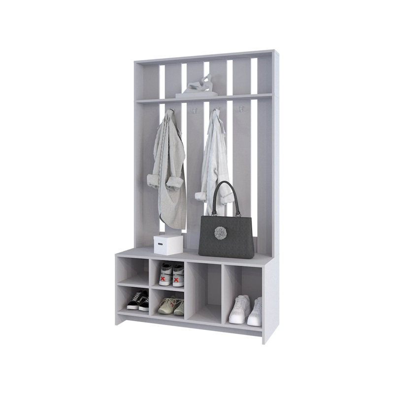 Arbre de rangement ouvert pour vestibule et espace pour manteau