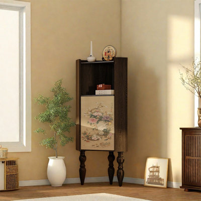 Elegant Pine Wood One Door Cabinet