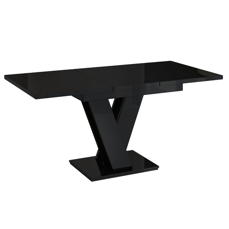 Masiv Extendable Dining Table, Black Gloss