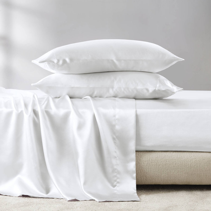 Taies d'oreiller très grandes 2 pièces en satin blanc 100% satin 2 pièces 20 x 40 po, Taie d'oreiller taille très grand