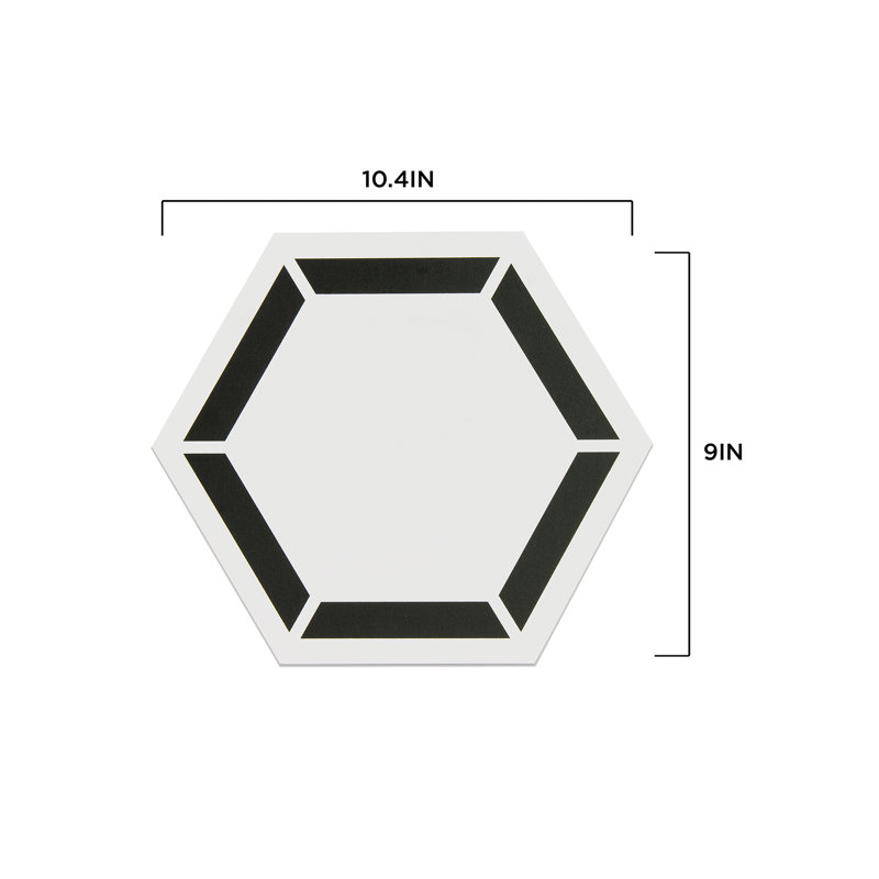 Carreau de vinyle 10 po x 9 po x 25 mm