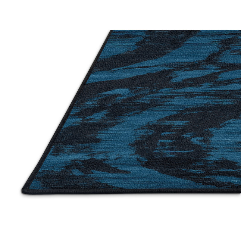 Tapis abstrait gris lavable à la machine, Rectangle de 5 pi x 8 pi