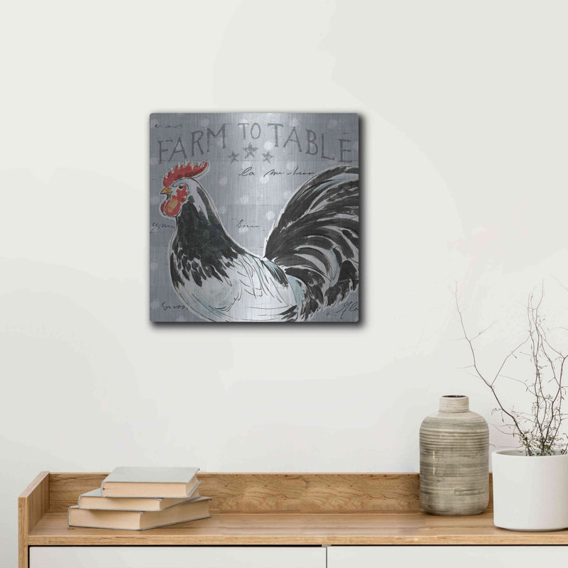 «Roosters Call III» par Daphne Brissonnet, H 12 po x l 12 po