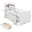 Lit plateforme simple pour enfant avec tête de lit et échelle garde-corps, lit Montessori, base de lit en bois avec 4 tiroirs-223154831