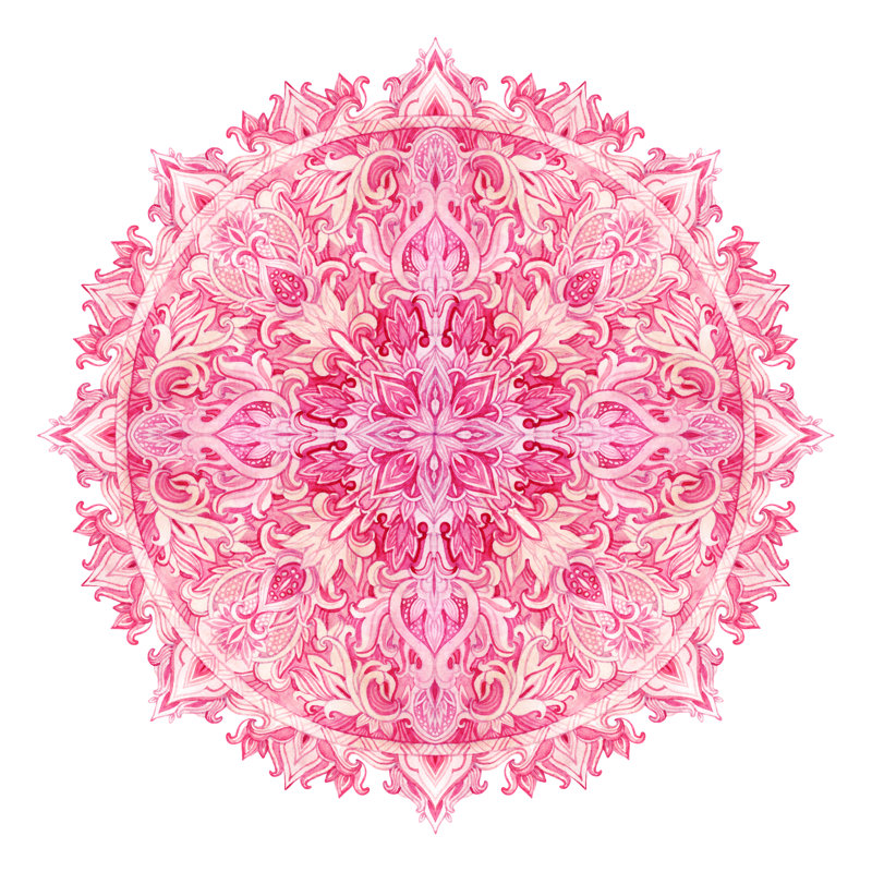 Watercolor Mandala by Tanya Syrytsyna - Wrapped Canvas Art Prints, 91cm H x 91cm W x 3.8cm D