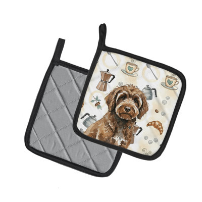 Paire de porte-cafetières Brown Water Dog