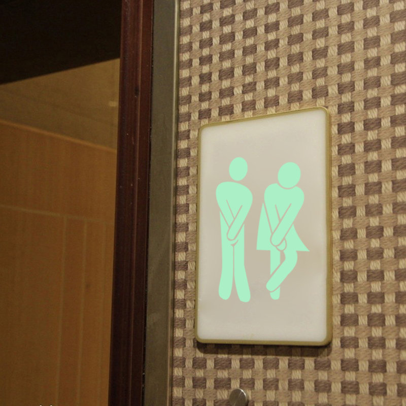 Toilet Glow in Dark Vinyl Wall Sticker
