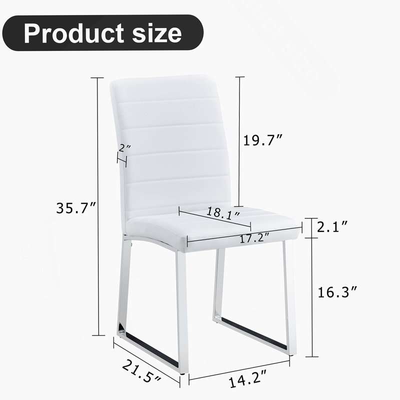 Ensemble de 4 chaises robustes: coussin de 2,1 po d'épaisseur, structure en fer, parfait pour la maison ou le bureau. Couleurs classiques, bon rapport qualité-prix