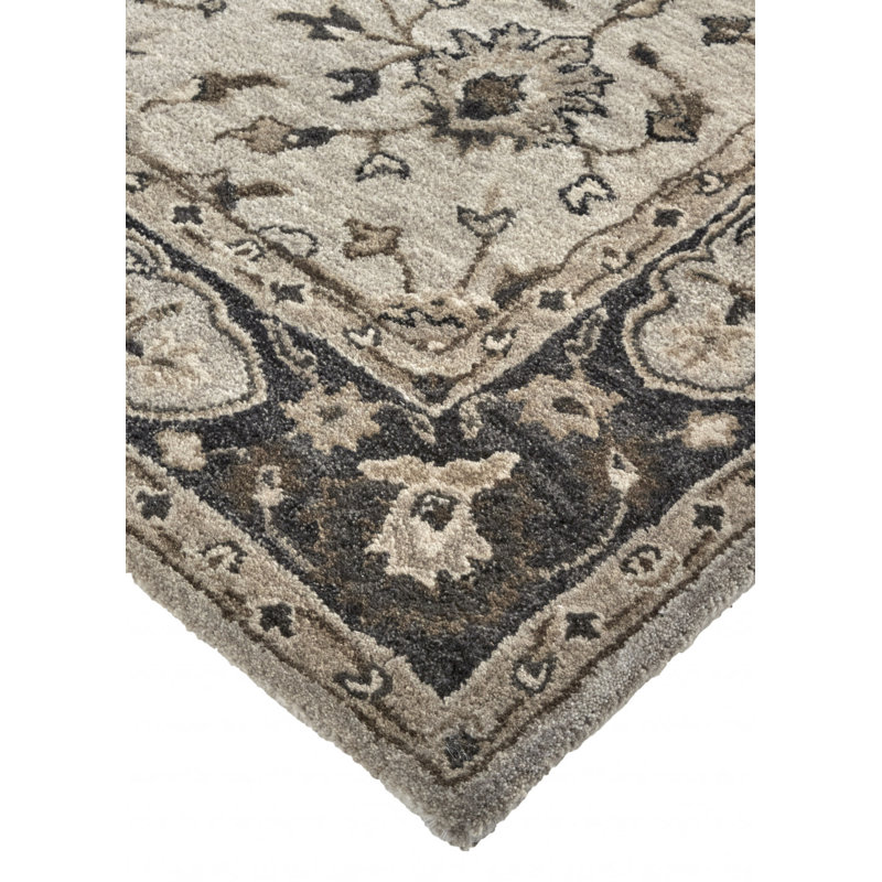 Eaton Hand Tufted Wool Oriental Area Rug, Rectangle 8' x 11'