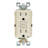 Leviton SmartlockPro 15 Amp 125 Volt Duplex Light Almond GFCI Outlet 5-15R 1 Pack