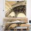 Vue towerside cityscape emblématique eiffel du tapisserie au sol-28501444