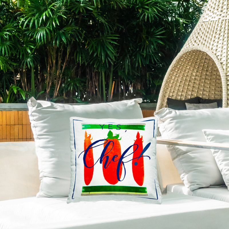 Coussin d'extérieur «Yes» par Graffitee Studios