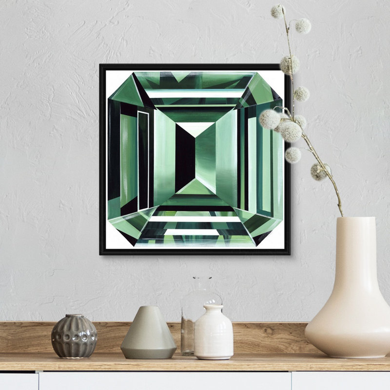 Royal Jewels IV - Impression sur toile, H 14 po x l 14 po x P 1,75 po, Cadre flottant noir