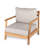 Patio Acacia Wood Club Chair With Water-Resistant Cushion(1 PC )