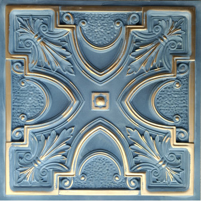2'x'2' Faux Tin Glue-up, Drop-in PVC Ceiling Tile, Pack of 10 (40 sq.ft.)