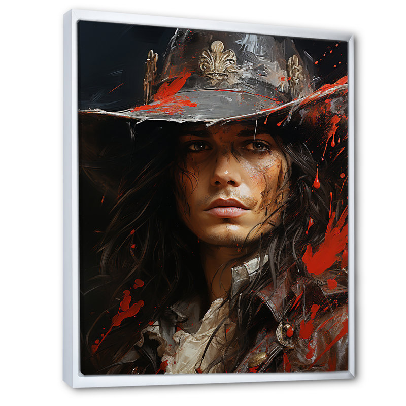 " Buccaneer Rogues Reflections II ", White Floater Framed, 32" H x 16" W x 1" D
