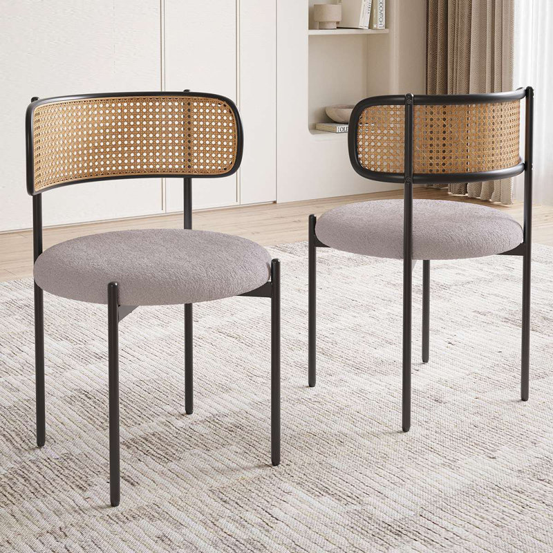 Ensemble de chaises de salle à manger rembourrées modernes avec chaises en rotin et chaises de cuisine