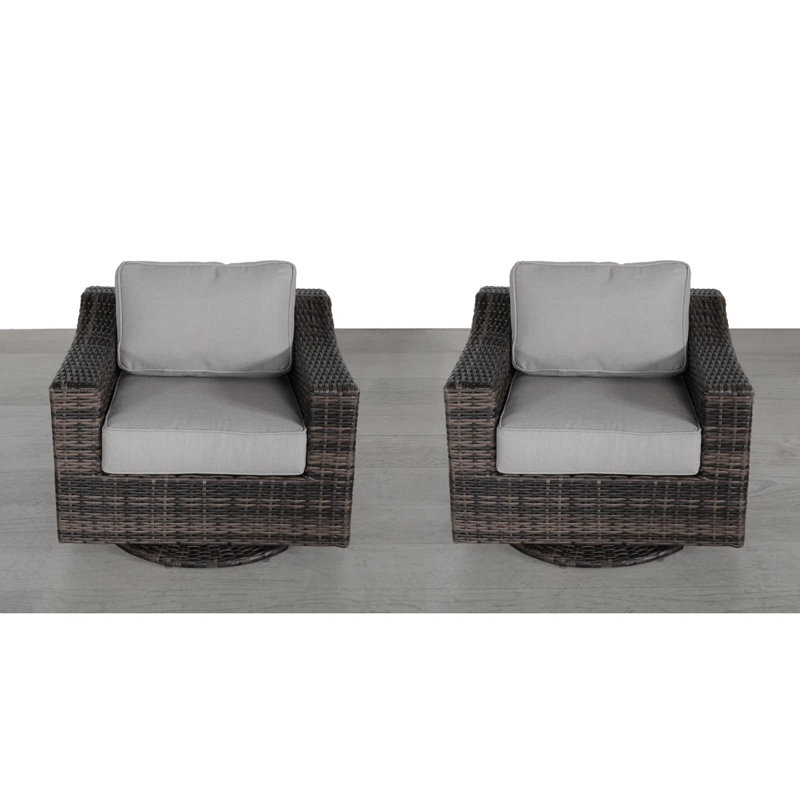 LSI Outdoor Swivel Patio Chair With Cushions – Fully Assembled & Comfortable Seating