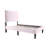 Adjustable Headboard Twin Bed In Luxurious Velvet With A Robust 12 Base-985952637