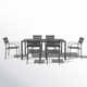 Bette 71'' Rectangular 6 - Person Outdoor Dining Set