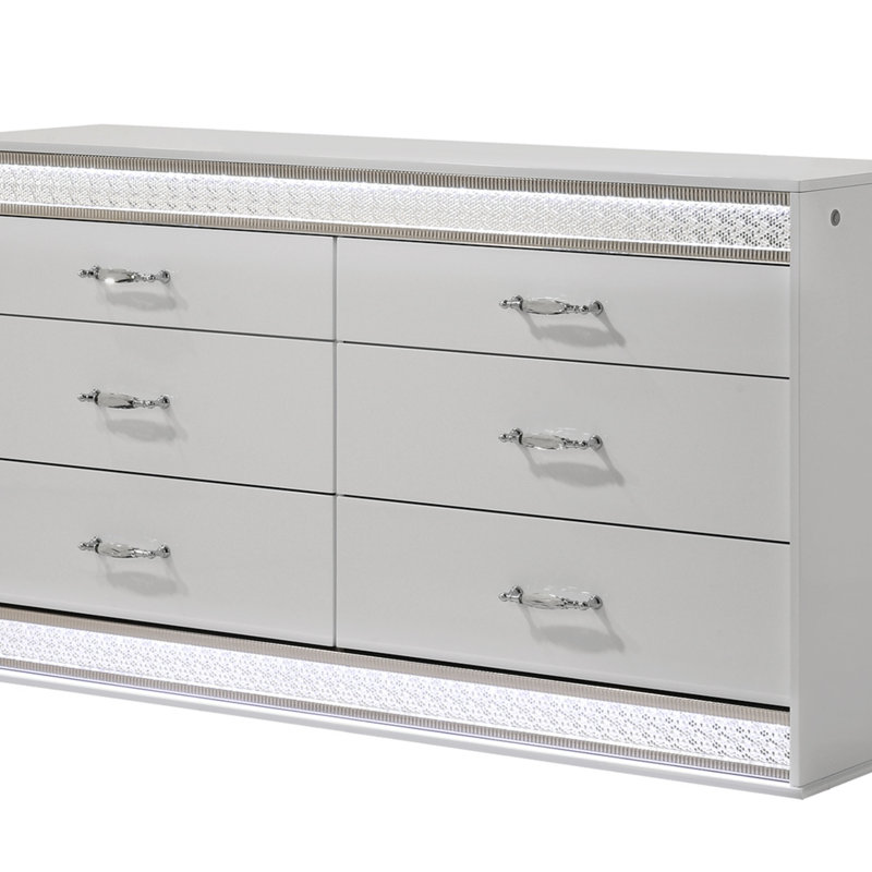 Commode à 6 tiroirs de style moderne en bois