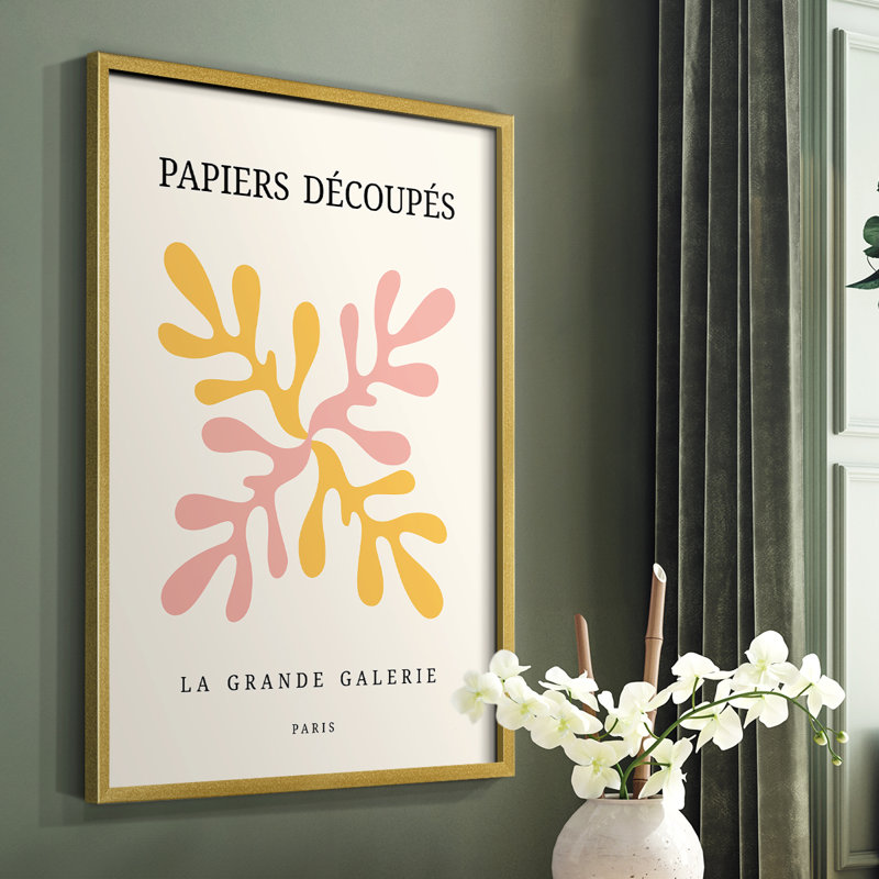 Matisse CDI, reproduction encadrée - bois massif, Cadre doré simple, H 10 po x l 8 po