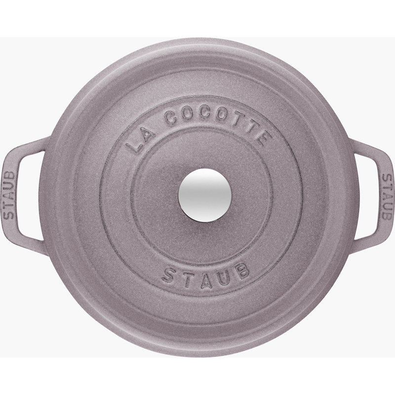 La Cocotte Cast Iron Round Cocotte, 4 quarts, Cherry Blossom